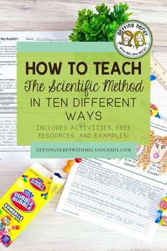 a pile of books with the title how to teach the scientific method in ten different ways