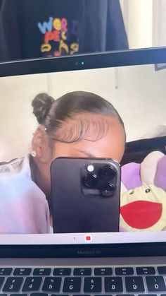 Slick Back Natural Hair, Slick Back Ponytail Natural Hair, Slick Back Bun, Black Ponytail, Slicked Back Ponytail, Cute Box Braids, Go Best Friend, Black Ponytail Hairstyles, Cute Box Braids Hairstyles