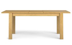 a wooden table with two leaves on the top and one leaf at the bottom, against a white background