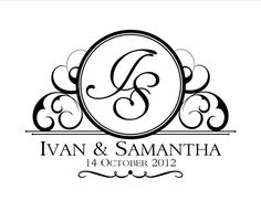 an elegant monogrammed logo for a wedding venue