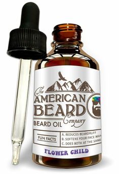 The American Beard Company presents an scented beard oil to help men with conditioning, softening, growing, and taming their beard. This beard softener for men will make a difference after just one use. The scent is called Flower Child. Our Men’s Beard Oil is 100% organic and helps with beard growth and thickening, acts as natural beard softener and moisturizer, and drastically reduces beardruff. Our flower child scented beard oil performs a wonder for beards that are rough, unruly, or untamed. Mens Facial Hair, Best Beard Growth, Beard Softener, Mustache Grooming, Natural Beard Oil, Mens Facial, Men's Facial Hair, Beard Growth Oil, Beard Conditioner