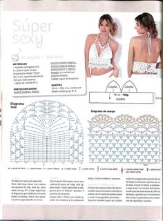 an article in the knitting book shows how to crochet for bikinis and swimsuits