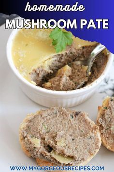 A slice of round toast with mushroom pate spread on it, and a white ramekin with a teaspoon scooping out pate. Mushroom Pate Recipe Simple, Mushroom Pate Recipe, Australian Christmas Food, Mushroom Pate, Australian Snacks, Organ Meats, Head Cheese, Homemade Appetizer, Pate Recipes