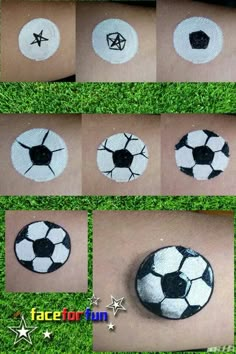 Good tip: Painting a soccer ball is easier than you think. Just break it down... Face Painting Tips, Face Painting For Boys, Face Painting Tutorials, Belly Painting, Face Painting Designs, Painting Tips