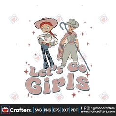 Toy Story Png, Girls Squad, Lets Go Girls, Girls Png, Cowboy Girl, Lets Go, Silhouette Studio Designer Edition, Retro Toys, Digital Scrapbooking Kits