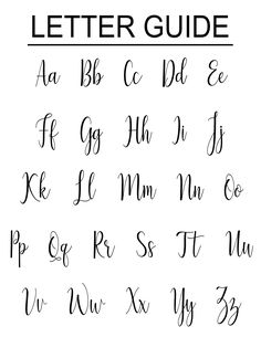 the upper and lowercase letters are handwritten in cursive writing with black ink