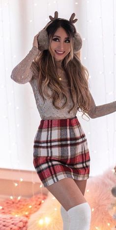 Christmas Outfit Aesthetic, Christmas Fashion Outfits, Cute Christmas Outfits, Xmas Outfits, Trendy Christmas Outfits, Christmas Day Outfit, Christmas Party Outfit, Christmas Outfits Women, Estilo Preppy