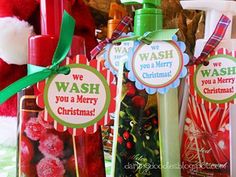 christmas themed items are displayed on the table