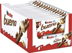 a box of kinder bueno chocolate bars