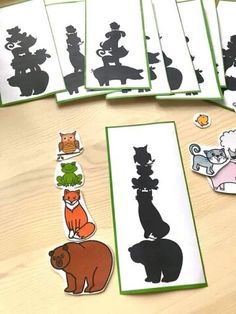 shadow matching activity for kids to make their own animal silhouettes with the help of cut outs