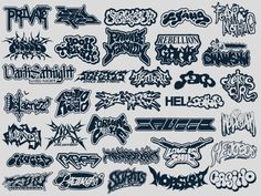 various types of graffiti stickers