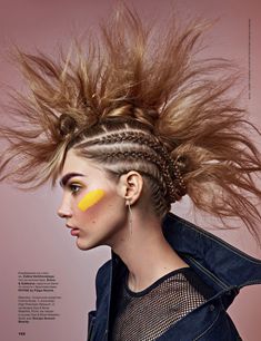 Grunge Hairstyle, Punk Braids, Messy Braids, Punk Hair, Fantasy Hair, Hair Shows