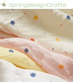 an image of some sheets that are laying on top of each other with the words springdesigncrafts written above them