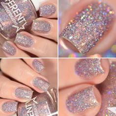 Almond Acrylic, Wish Upon A Star, Sparkle Nails, Glitter Nail, Prom Nails, My Nails, Nail Shapes, Nail Polishes