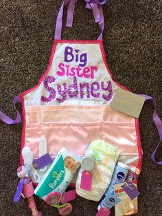 Big Sister Survival Kit Ideas, Big Sister Shower Ideas, Big Sister Baby Shower Ideas, Big Sister Gift From New Baby, Big Brother Gifts, Vermont Trip, Operation Shoebox