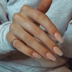 Classy Simple Nails Natural Looks, Acrylic Nails Natural Look, Nail Inspiration Natural, Natural Nail Inspiration, Natural Look Nails, Nails Natural Color, Acrylic Nails Squoval, Nails Natural Look, Natural Nails Ideas