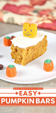 This Thanksgiving dessert idea will simply melt in your mouth! Lightly spiced and topped with cream cheese frosting, these easy pumpkin bars are decadent. Save this simple pumpkin recipe! Easy Pumpkin Bars, Easy Autumn Recipes, Pumpkin Bars, Spiced Pumpkin, Pumpkin Dessert, Easy Pumpkin, Best Dessert Recipes, Eat Dessert