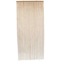 a wall hanging made out of bamboo sticks on a white background, with the top section partially closed