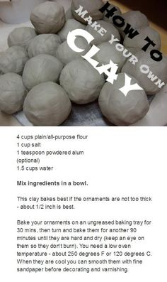 the instructions for how to make clay balls