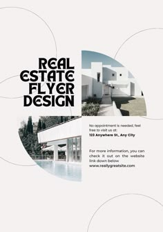 an advertisement for real estate flyer design