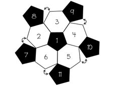 the numbers are arranged in hexagonals to form an octagon shape