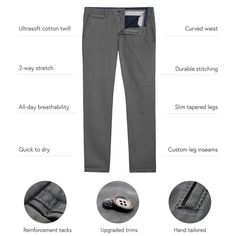 Feel Good Chino Pants Cotton Twill Slim Fit – Perk Best Chinos, Grey Chino Pants, Cocktail Attire Men, Grey Chinos, Stay Soft, Black Chinos, Blue Chinos, Slim Fit Chinos, Pants Cotton