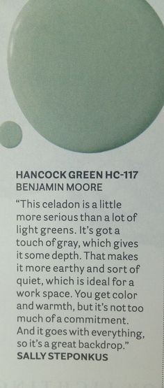 an advertisement for a green hg - 17 paint product with information about the colors