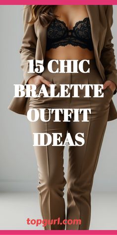 Bralette outfits are the perfect mix of chic and casual! Pair them with high-waisted jeans, skirts, or blazers for a look that turns heads. Get inspired now! White Blouse Black Bra Outfit, Bralette Outfit Ideas, Outfit Bralette, Lace Bralette Outfit, Bra Outfit, Bralette Outfit, Fashion For Summer, Dinner Outfits