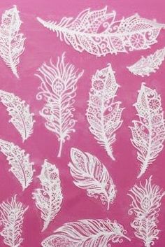 white lace on pink fabric with leaves