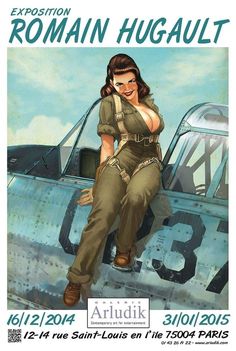 a woman is sitting on the wing of an airplane with words above her that read, expedition roman hugaut