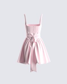 Emi Pink Bow Mini Dress – FINESSE Pink Formal Dresses Short, Pink Dress With Bow, 18th Birthday Dress, Pink Prom Dresses Short, Dress For Chubby, Pink Bow Dress, Pastel Pink Dress, White Corset Dress, Bow Mini Dress