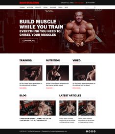 the bodybuilding website homepage