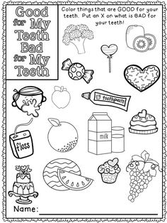 Free Dental Health Preschool, Free Dental Health Printables, Brushing Your Teeth Activities For Kids, Dental Health Worksheets Preschool, Dental Heath For Preschool, Dental Health Preschool Crafts Free Printable, Preschool Dental Health Activities Free Printables, Dental Hygiene Crafts, Tooth Activities For Preschool