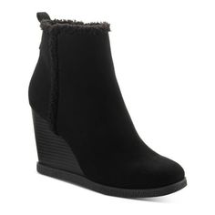 Manufacturer: Sun + Stone Size Origin: US Style Type: Wedge Boots Collection: Sun + Stone Closure: Material: Textile/Man Made Fabric Type: Faux Suede Sku: BH5070975 Size: 10.  Color: Black.  Gender: female.  Age Group: adult. Ankle Wedge Boots, Platform Wedge Boots, Womens Wedge Boots, Rodeo Boots, Chunky Heel Booties, Casual High Heels, Comfortable Footwear, Sun Stone, Platform High Heel Shoes