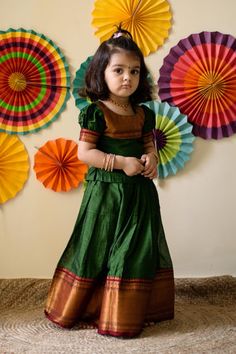 Pattu Pavadai Designs, Frocks For Kids, Kids Dress Collection, Kids Blouse Designs, Kids Lehenga, Kids Blouse, Frock Patterns, Kids Frocks Design, Kids Dress Wear