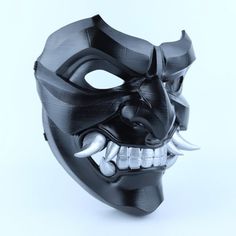 Crafted with intense detail and precision, the Kabuto oni mask with fangs is a stunning embodiment of a warrior's spirit. This kabuto oni mask has been handcrafted meticulously by our skilled artisans, using the latest 3D printer technology. Details: We cushioned the inside of the mask with soft eva foam to keep your face comfortable. The mask can stay on your face for a long time in the activity you use. It does not cause pain on your face and you can breathe comfortably. It is very robust in y Oni Mask, Japanese Mask, Armor Clothing, Warrior Spirit, Military Artwork, Cool Masks, Halloween Event, Daily Outfits, Aura