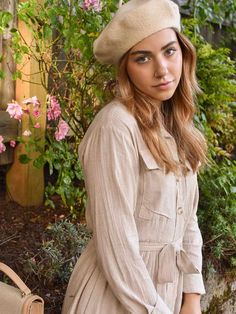 cream beret, ivory beret, white beret, ivory wool beret, lack of color cream beret, lack of color hats, berets, fall trends 2020 Hat Trends, Style Beret, Fall Hat, Lack Of Color, Fall Hats, Berets, Shirtdress, Color Ivory, One Size Fits All