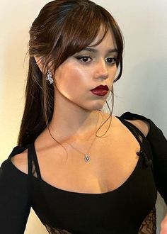 Haircuts Straight Hair, Long Hair With Bangs, Jena, Jenna Ortega, Aesthetic Hair, Womens Haircuts, Prom Hair, Hairstyles With Bangs, Hair Looks