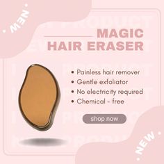 Our Magic Hair Eraser is a hair removal tool that exfoliates your skin as well. Shaving, tweezing, waxing and even laser are a painful process! Save your skin with cuts and burns by massaging this tool while saying goodbye to your unwanted hair! 🤍 Epilator Hair Removal, Hair Eraser, Magic Hair, Hair Remover, Epilator, Unwanted Hair, Removal Tool, Hair Removal, Shaving