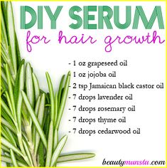 Homemade Serum, Serum For Hair Growth, Serum For Hair, Longer Thicker Hair, Diy Serum, Thick Hair Remedies, Long Healthy Hair, Hair Remedies For Growth