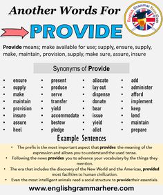 an english poster with the words providde and some other words to describe it