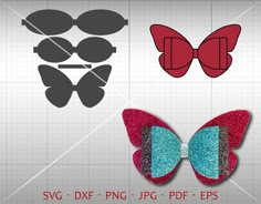 the svg files are ready to be used for making butterfly shaped glasses and bow ties