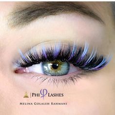 Ombre Eyelash Extensions, Fun Eyelash Extensions, Purple Lash Extensions Styles, Colored Lash Extensions Styles, Coloured Eyelash Extensions, Tinsel Lash Extensions, Eyelash Extensions Colorful, Lash Extensions Colorful, Purple Lashes Extensions