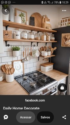 the kitchen is clean and ready to be used by someone who likes it on facebook