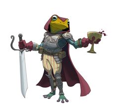 Frog Knight, Frank Stockton, Medieval Knights, Dnd Races, Fantasy Sci Fi, Frog Art, Fantasy Rpg