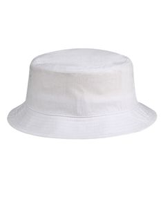 100% brushed cotton twill; Sewn eyelets; 1 3/4" brim Bucket Hat White, Flat Bill Hats, Bucket Cap, Bucket Hats, Kids Hats, Navy Pink, Brushed Cotton, Brand Colors, Snapback Hats