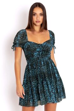 Whale Of A Time Short Tea Party Dress - LIMITED ($99AUD) by BlackMilk Clothing Corset Bodysuit, Studded Handbag, Witch Dress, Blue Bodysuit, Tea Party Dress, Column Dress