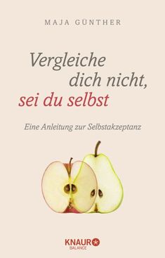 an advertisement with two pieces of fruit on the front and back of it, in german