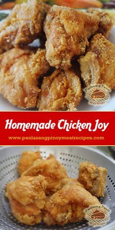 homemade chicken joy recipe in a colander