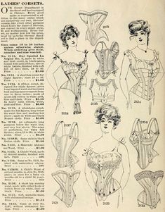 Victorian corsets: What they were like & how women used to wear them 26 Patron Vintage, Fashion Reference, Antique Clothing, Old Fashion, Edwardian Era